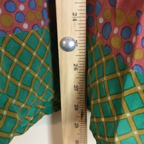 Tolani Nisha Tunic silk Green ladies tunic blouse top size medium - Picture 11 of 13